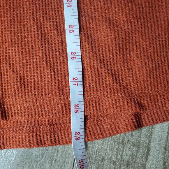 Member's Mark Thermal Crew Shirt Men's XL Waffle Knit Harvest Red Heather - Picture 10 of 12